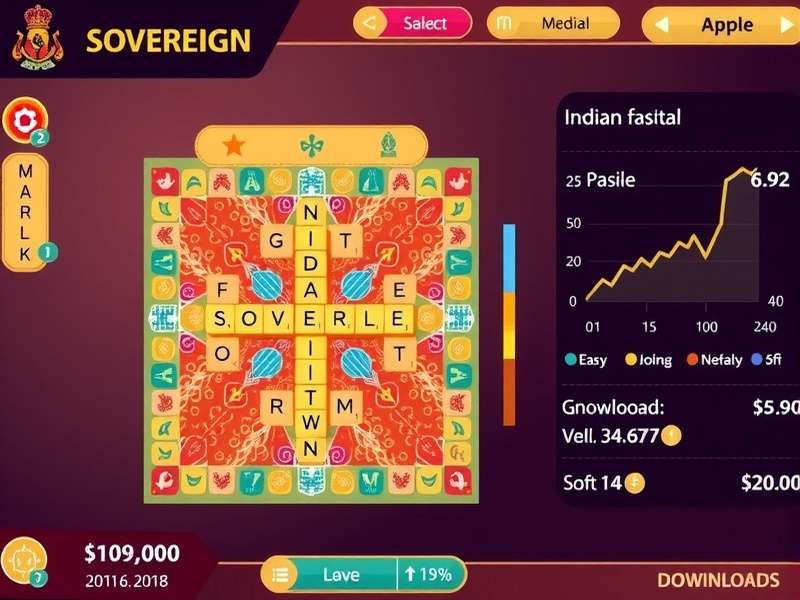 Scrabble Sovereign IN download statistics chart showing growth in India